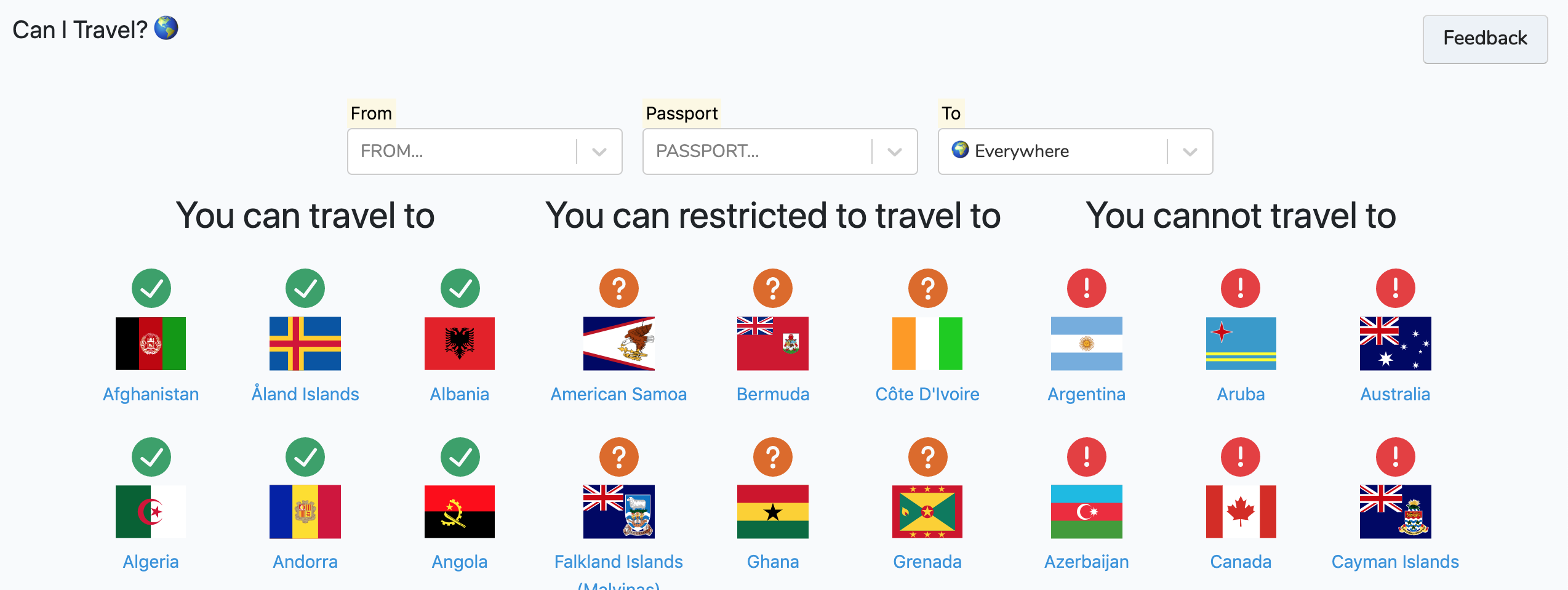 First version of canitravel